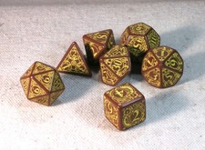 2 Mesa de Tabuleiro de RPG Poliédrica Gamer Steampunk Marrom Clockwork com Amarelo comprar usado  Enviando para Brazil