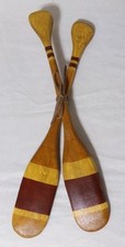 Vintage Arte Folclórica Mini Barco Remo Paddle Set Casa Náutica comprar usado  Enviando para Brazil
