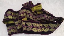 FITA APLICADA VELUDO VIOLETA VINTAGE 5 JARDAS 4" de largura🌿Fio claro de tafetá verde oliva comprar usado  Enviando para Brazil