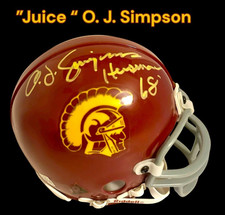 O.J. MINICAPACETE USC TROJANS AUTOGRAFADO ASSINADO POR SIMPSON "JUICE" com contas AP/COA comprar usado  Enviando para Brazil