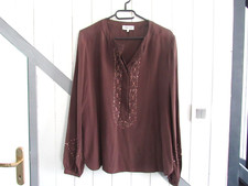 Chemisier soie marron d'occasion  Serris