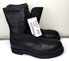 Botas de combate masculinas ADDISON Shoe Co. biqueira de aço segurança couro preto com cadarço EUA comprar usado  Enviando para Brazil