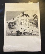 Riginal holzschnitt katzen gebraucht kaufen  Herbertingen