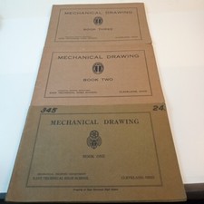 Vintage Mechanical Drawing Book 1-3  1932  Karl O. Kuehn Cleveland East Tech Sch comprar usado  Enviando para Brazil