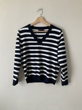 Navy white striped for sale  BRIXHAM