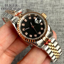 BLIGER 26mm Japão NH05A relógio feminino automático dois tons ouro rosa índice de diamante comprar usado  Enviando para Brazil