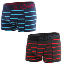 Roupa íntima masculina listrada tronco 1 peça Bjorn Borg algodão stretch shorts P M G, usado comprar usado  Enviando para Brazil