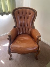 Brown leather chesterfield for sale  WOLVERHAMPTON
