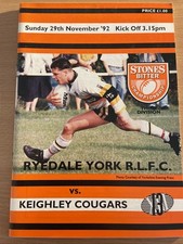 Rugby league programme for sale  BURTON-ON-TRENT