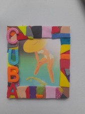 Ímã de geladeira Cuba Souvenir feito à mão (mosaico)   comprar usado  Enviando para Brazil