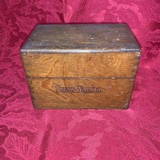 Shaw Walker Recipe Index Caixa de Armazenamento Madeira Dovetail Vintage 6 3/4 X 4 1/4 X 5 comprar usado  Enviando para Brazil