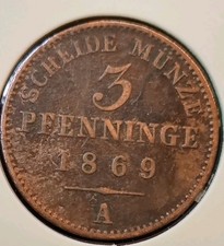 Preussen pfennigs 1869 gebraucht kaufen  München