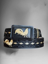 Cinto Galo Bordado Cinto Vaquero Piteado Bordado Gallo Western Cowboy comprar usado  Enviando para Brazil
