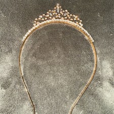 Tiara de casamento JMTEA prata cristal strass tiara aliança de ouro nupcial comprar usado  Enviando para Brazil
