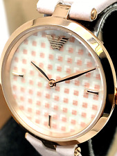 Relógio feminino Emporio Armani AR11313 quartzo ouro rosa pulseira de couro rosa 32mm comprar usado  Enviando para Brazil