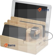 Estação de carregamento Relaxdays para Apple Watch suporte para tablet de bambu, suporte para relógio comprar usado  Enviando para Brazil