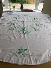 Tablecloth white oval for sale  AYLESBURY