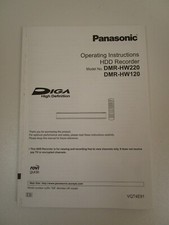 Usado, Gravador HD Panasonic DMR-HW220 / DMR-HW120 -- Manual / Instruções -- comprar usado  Enviando para Brazil