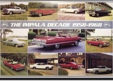 Pôster de carro Chevrolet Impala 1958 -1968 história impressões originais $$29,95! comprar usado  Enviando para Brazil