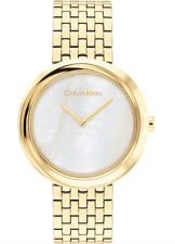Relógio feminino Calvin Clein 2H quartzo tom dourado pulseira de aço inoxidável 34mm comprar usado  Enviando para Brazil