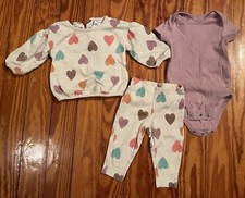 Conjunto de três carters combinando bebê menina 6M comprar usado  Enviando para Brazil