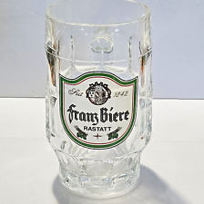 Caneca de cerveja Franz Biere Rastatt 0,25 litros vidro cerveja 5" de altura Alemanha comprar usado  Enviando para Brazil