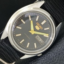 Usado, RELÓGIO MASCULINO VINTAGE SEIKO 5 AUTOMÁTICO JAPONÊS MOSTRADOR COR PRETA a500507-a comprar usado  Enviando para Brazil