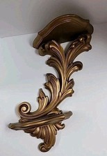 Dardo decorativo de parede florentino ornamentado prateleira dupla ouro MCM Homeco 3518 EUA  comprar usado  Enviando para Brazil
