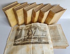 1741 UNIVERSAL HISTORY 7 VOLUMES antique ILLUSTRATED w/ MAPS in ITALIAN vellum comprar usado  Enviando para Brazil