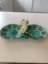 Antique majolica twin for sale  HULL