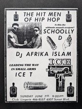 Usado, Panfleto hip-hop 1987 Ice-T Schoolly D Afrika Islam comprar usado  Enviando para Brazil