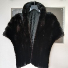 Nerzstola schwarz kragen gebraucht kaufen  Siegburg