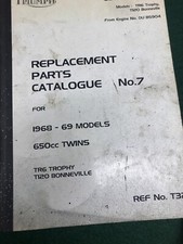 Triumph parts book for sale  BRENTWOOD