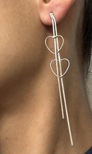 Heart dangling earrings for sale  Fort Lauderdale