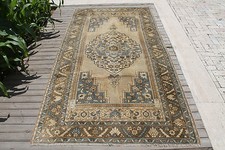 Tapete medalhão turco tamanho 5x9 vintage multicolorido feito à mão 154x290cm comprar usado  Enviando para Brazil