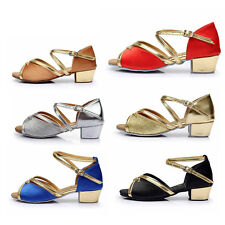  Sapatos de dança latina para mulheres salão de baile salto 3,5 cm salsa tango prática infantil comprar usado  Enviando para Brazil