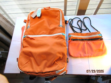 NOVO COM ETIQUETAS, BAGSMART LARANJA, MOCHILA DE VOLTA ÀS AULAS, COM BOLSA DE OMBRO comprar usado  Enviando para Brazil