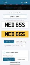 Ned 65s number for sale  CHEADLE