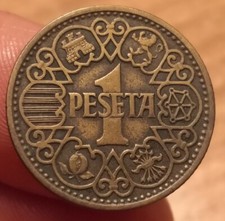 Moneta peseta 1944 usato  Olbia