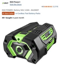 Ego ba2800t 56v for sale  Riverview