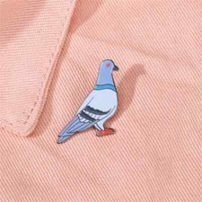 Cute pigeon enamel for sale  MITCHAM