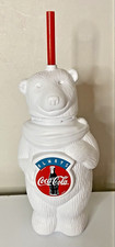 Garrafa de água reutilizável vintage Always Coca-Cola urso polar branco com palha comprar usado  Enviando para Brazil