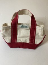 L. L. Bean Micro Mini Barco E Bolsa Tote Vintage Freeport Maine Vermelha Rara, usado comprar usado  Enviando para Brazil