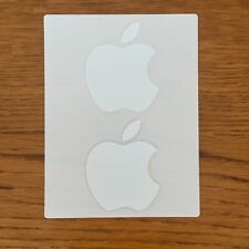 Apple Logo Officiel ❤️ Autocollant x2 Blanc Genuine Sticker White, usado comprar usado  Enviando para Brazil