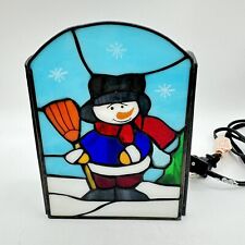 Lámpara de pantalla muñeco de nieve vitral de colección, funciona, bombilla incluida segunda mano  Embacar hacia Argentina