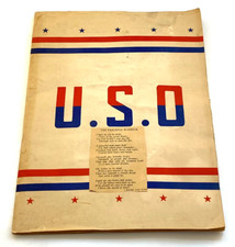 Vintage Era da Segunda Guerra Mundial USO Scrapbook Artigos Desenhos Animados Fotos Cápsula do Tempo comprar usado  Enviando para Brazil