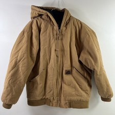 Jaqueta Old Mill Masculina Grande Marrom Pato Pesado Algodão Roupa de Trabalho Casaco Forrado com Zíper comprar usado  Enviando para Brazil