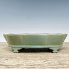 Vaso de flores 11" porcelana antiga dinastia Song forno ru marca museu ciano rachadura no gelo comprar usado  Enviando para Brazil