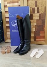 Schwarze boxcalf lederreitstie gebraucht kaufen  Samtens