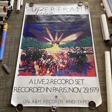 Pôster promocional #177 1979 Supertramp Paris Record Store metrô 60” X 40” grande comprar usado Pôster promocional #177 1979 Supertramp Paris Record Store metrô 60” X 40” grande comprar usado  Enviando para Brazil